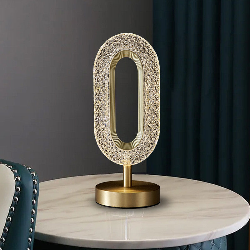 Acrylic Table Lamp With Led Crystal Light