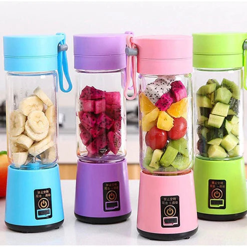 Portable Blender Cup,Electric USB Juicer Blender,Mini For Shakes and Smoothies, Juice,380ml, Six Blades Great Mixing