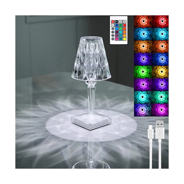 16 Color Large Line Lamp   Portable Crystal Table Lamp